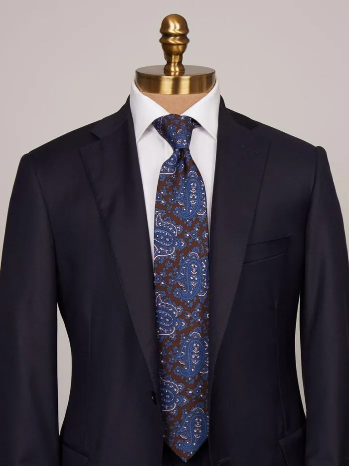 Ties Mens Paul Stuart Madder Print Paisley Tie Brown Ties Mens Paul Stuart Madder Print Paisley Tie Brown
