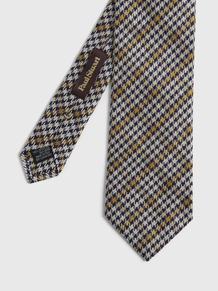 Ties Mens Paul Stuart Multi Color Woven Plaid Blue