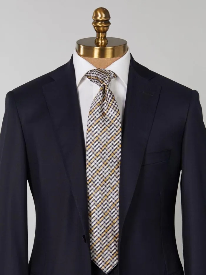Ties Mens Paul Stuart Multi Color Woven Plaid Blue
