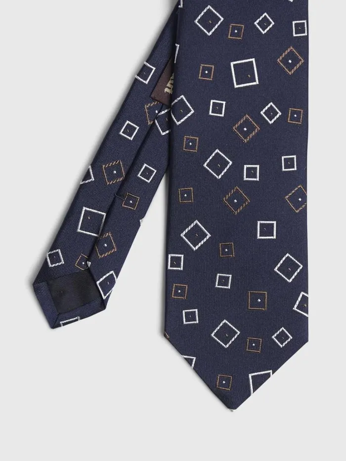 Ties Mens Paul Stuart Navy Squares Tie Navy