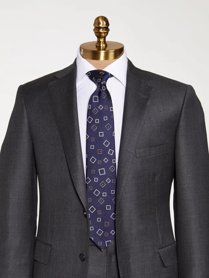 Ties Mens Paul Stuart Navy Squares Tie Navy
