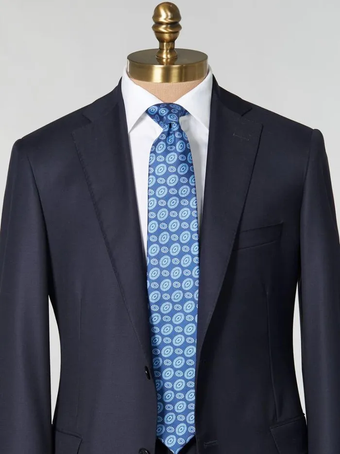 Ties Mens Paul Stuart Printed Silk Tossed Oval Tie Navy Ties Mens Paul Stuart Printed Silk Tossed Oval Tie Navy