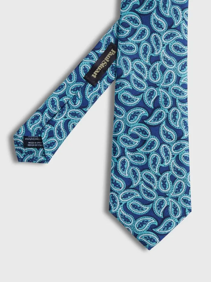 Ties Mens Paul Stuart Printed Silk Tossed Paisley Tie Berry