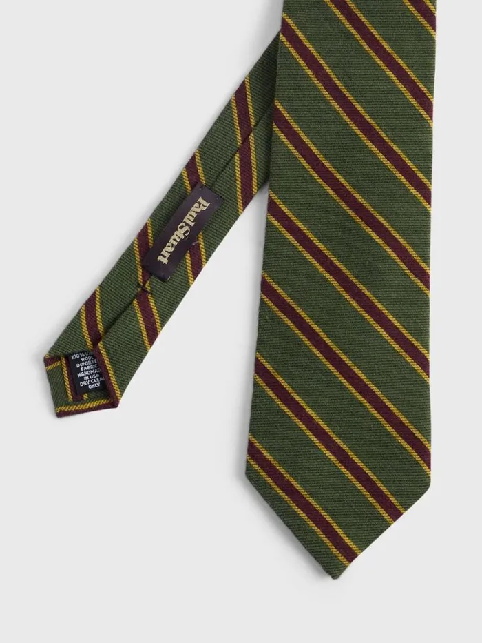 Ties Mens Paul Stuart Printed Wool Regimental Stripe Tie Burgundy