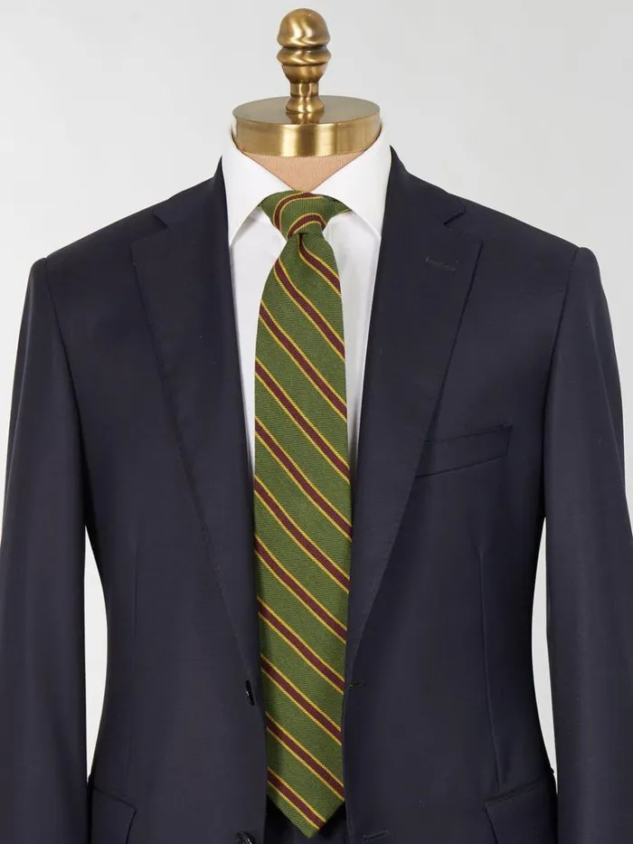 Ties Mens Paul Stuart Printed Wool Regimental Stripe Tie Burgundy