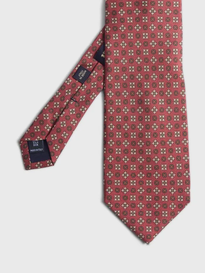 Ties Mens Paul Stuart Silk Floral Medallion Print Tie Gold