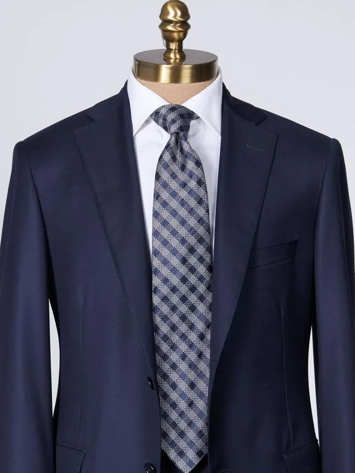 Ties Mens Paul Stuart Silk Jacquard Check Tie Black