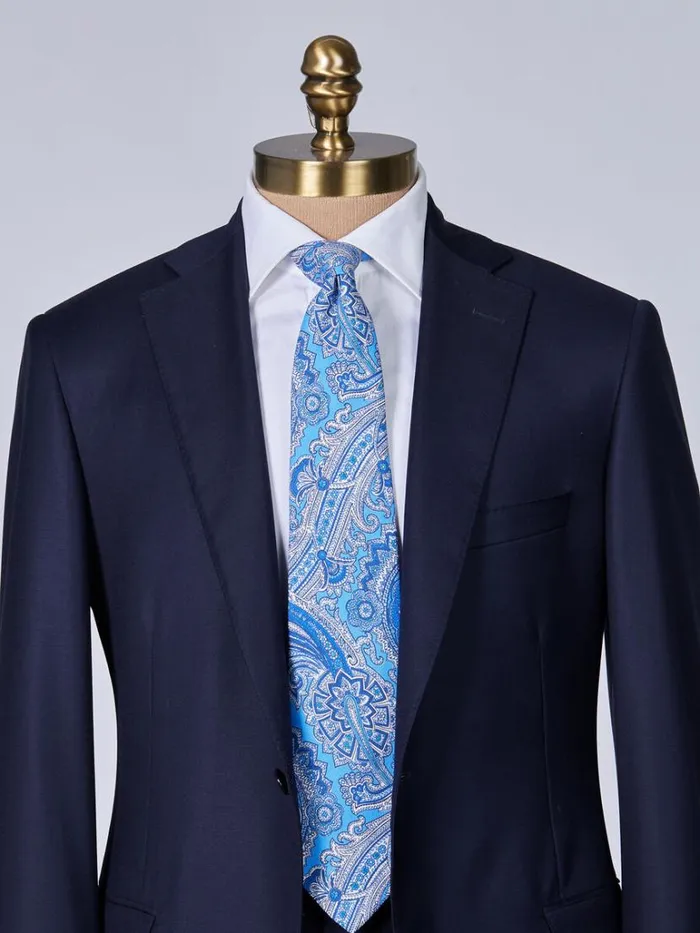 Ties Mens Paul Stuart Silk Twill Allover Medallion Print Tie Indigo Ties Mens Paul Stuart Silk Twill Allover Medallion Print Tie Indigo