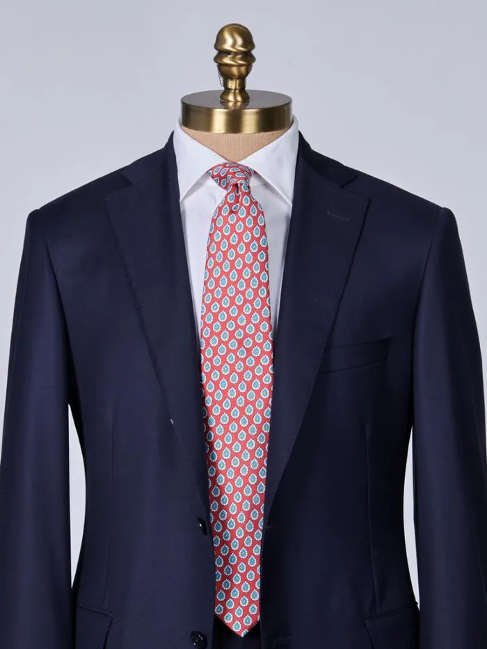 Ties Mens Paul Stuart Silk Twill Allover Small Pine Motiff Tie Navy Ties Mens Paul Stuart Silk Twill Allover Small Pine Motiff Tie Navy