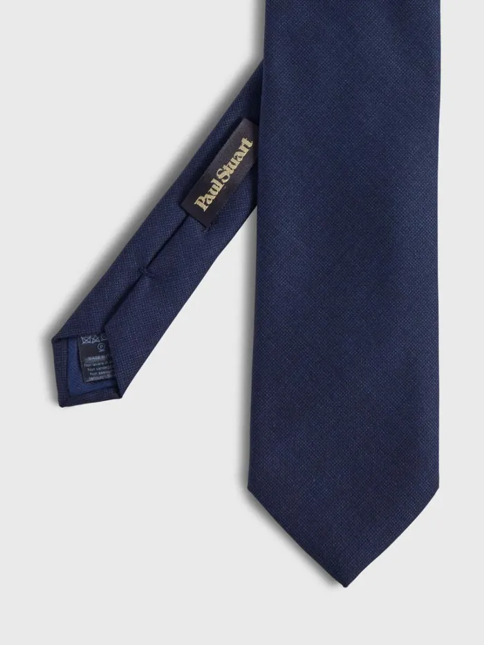 Ties Mens Paul Stuart Solid Wool Tie Navy