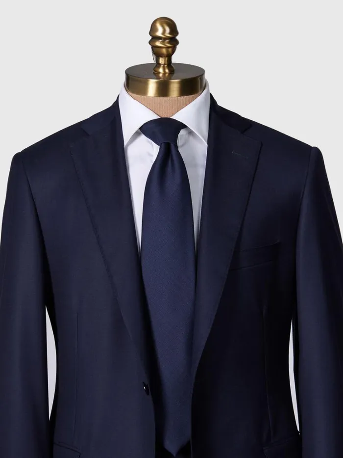 Ties Mens Paul Stuart Solid Wool Tie Navy