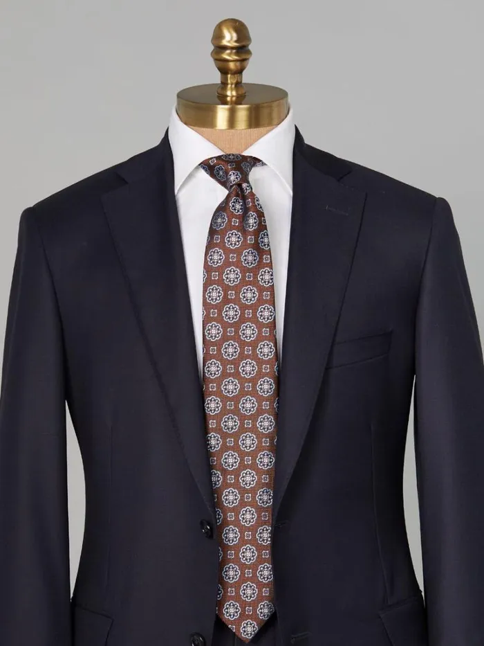 Ties Mens Paul Stuart Woven Floral Medallion Tie Brown