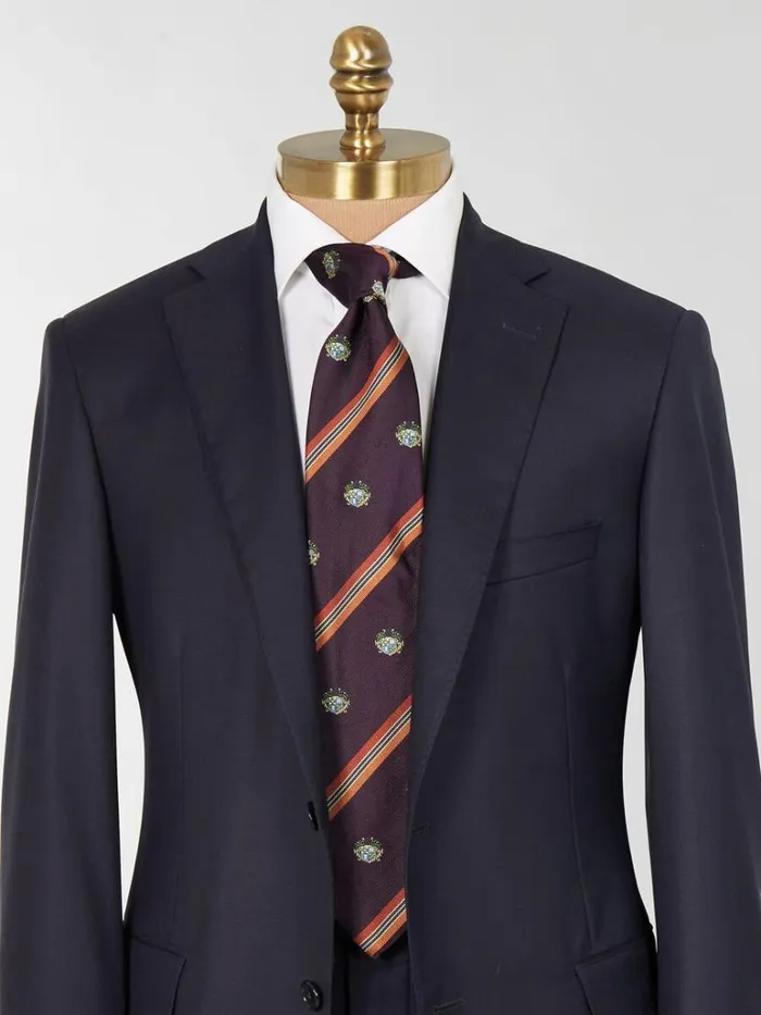 Ties Mens Paul Stuart Woven Silk Club Tie Purple