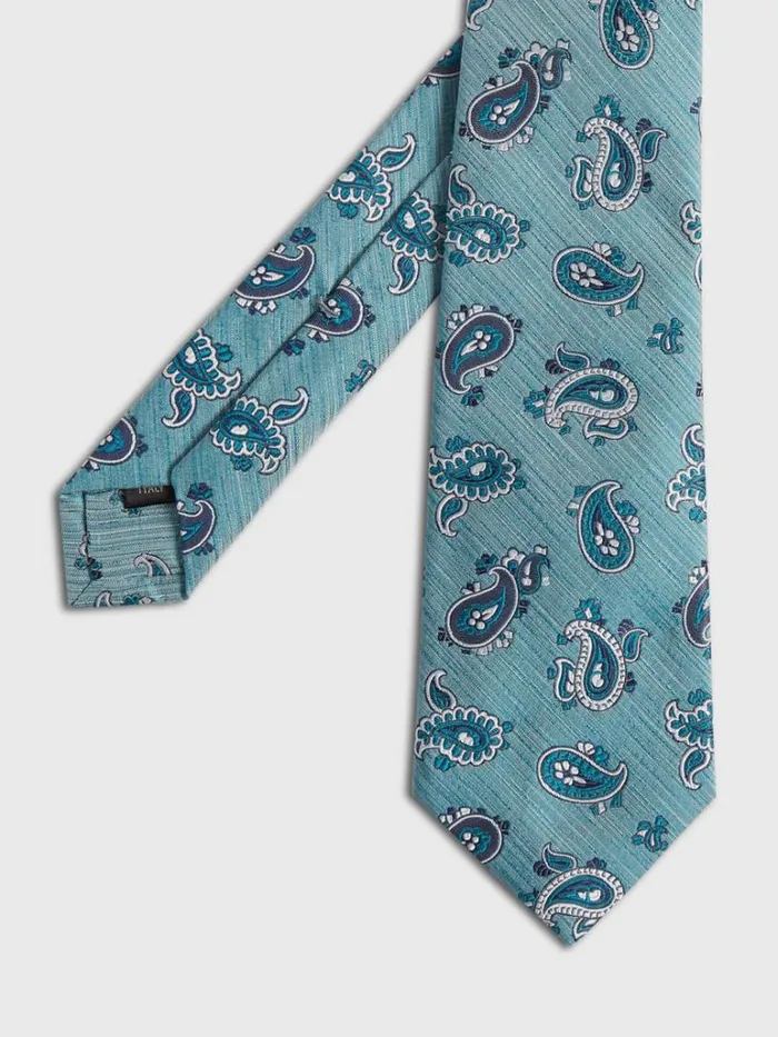 Ties Mens Paul Stuart Woven Silk Summer Paisley Tie Green