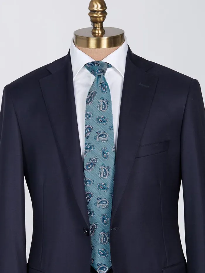Ties Mens Paul Stuart Woven Silk Summer Paisley Tie Green