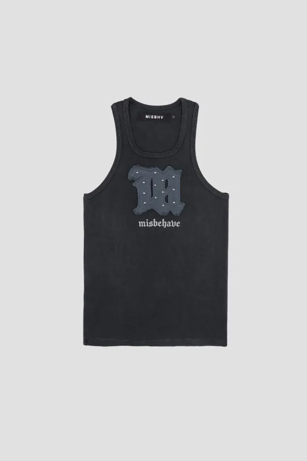 Tops Men MISBHV Goth Tank Top Washed Black