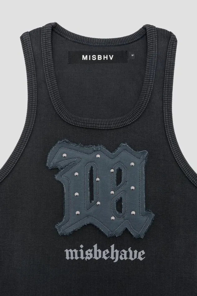 Tops Men MISBHV Goth Tank Top Washed Black