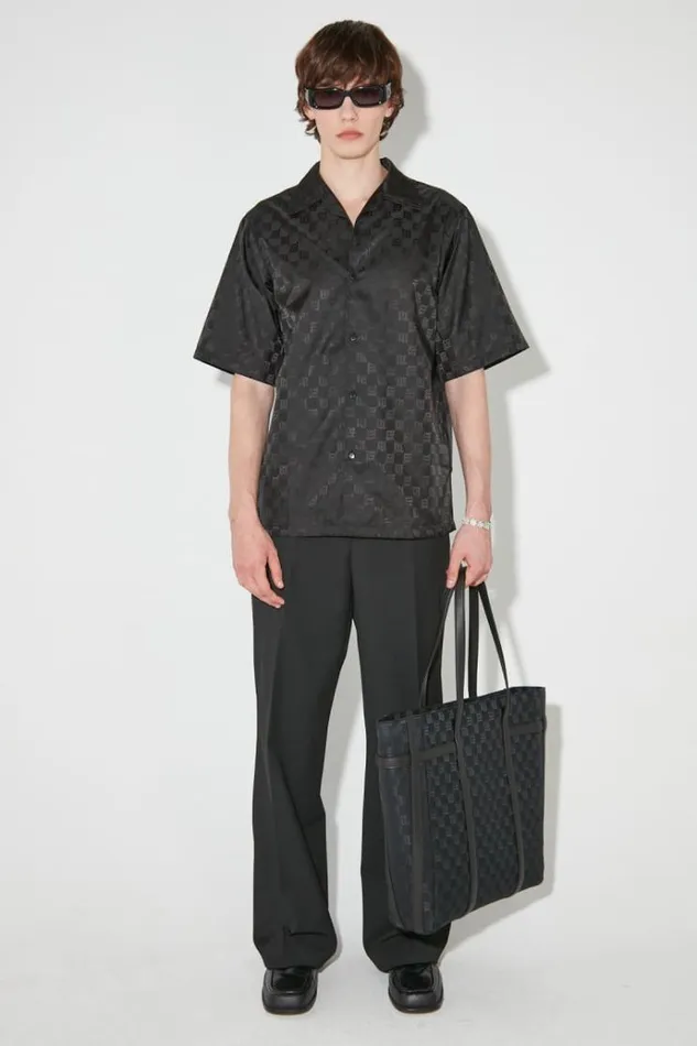 Tops Men MISBHV Monogram Nylon Shirt Black