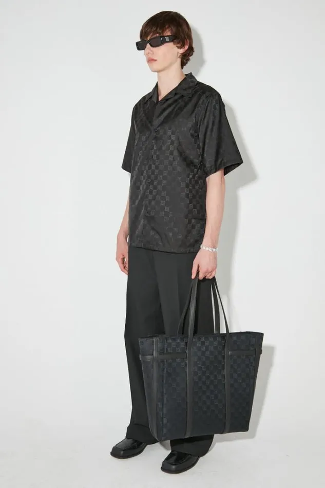 Tops Men MISBHV Monogram Nylon Shirt Black