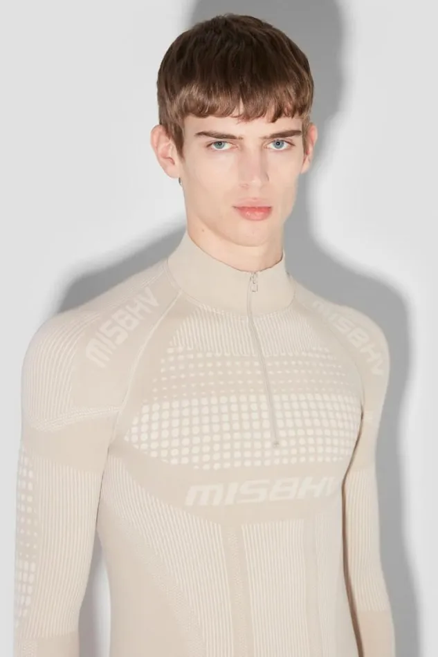 Tops Men MISBHV Sport Europa QuarterZip Longsleeve Beige
