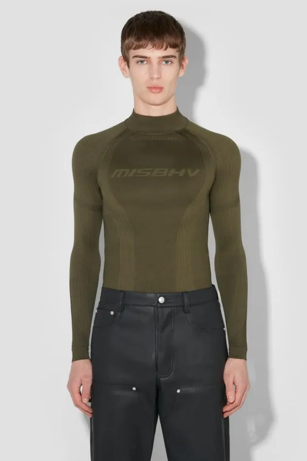 Tops Men MISBHV Sport Longsleeve Grunge Olive