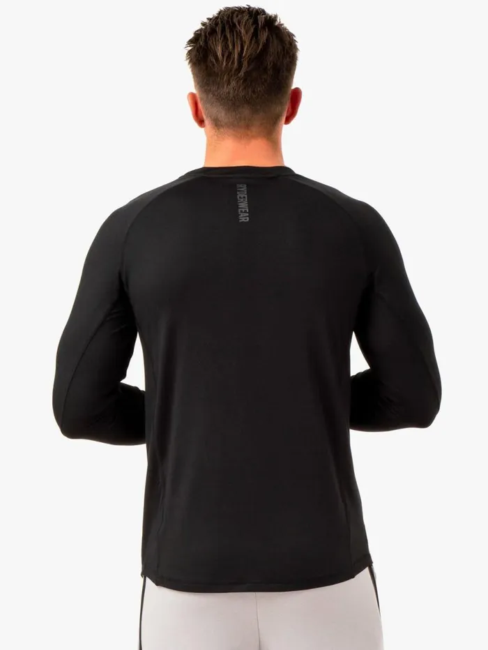 Tops Mens Ryderwear Enhance Long Sleeve Training Top Black