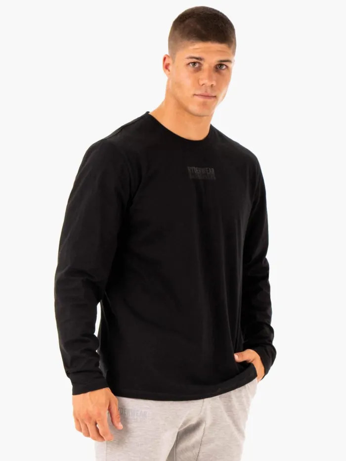 Tops Mens Ryderwear Limitless Long Sleeve TShirt Black