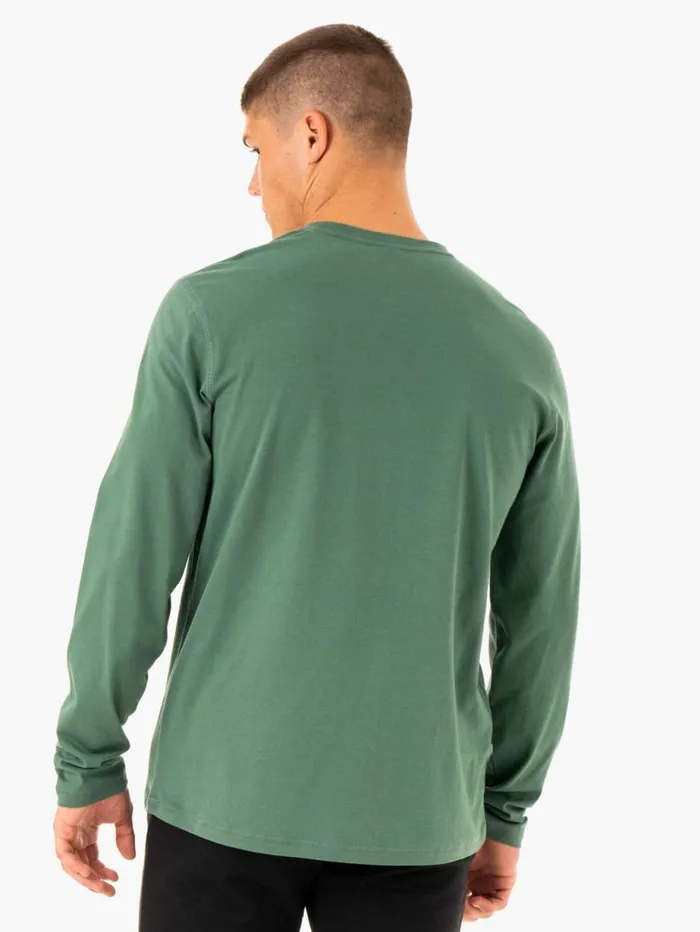 Tops Mens Ryderwear Limitless Long Sleeve TShirt Forest Green