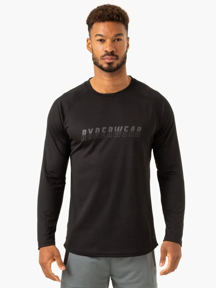 Tops Mens Ryderwear Overdrive Long Sleeve Top Black