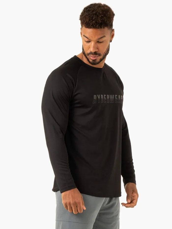 Tops Mens Ryderwear Overdrive Long Sleeve Top Black