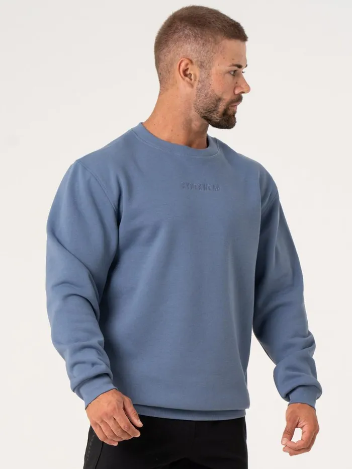 Tops Mens Ryderwear Pursuit Pullover Denim Blue