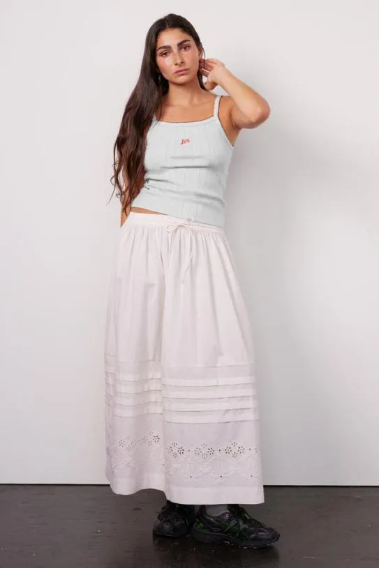 Tops Women Damson Madder Dm Cami Top 8211 White Pointelle