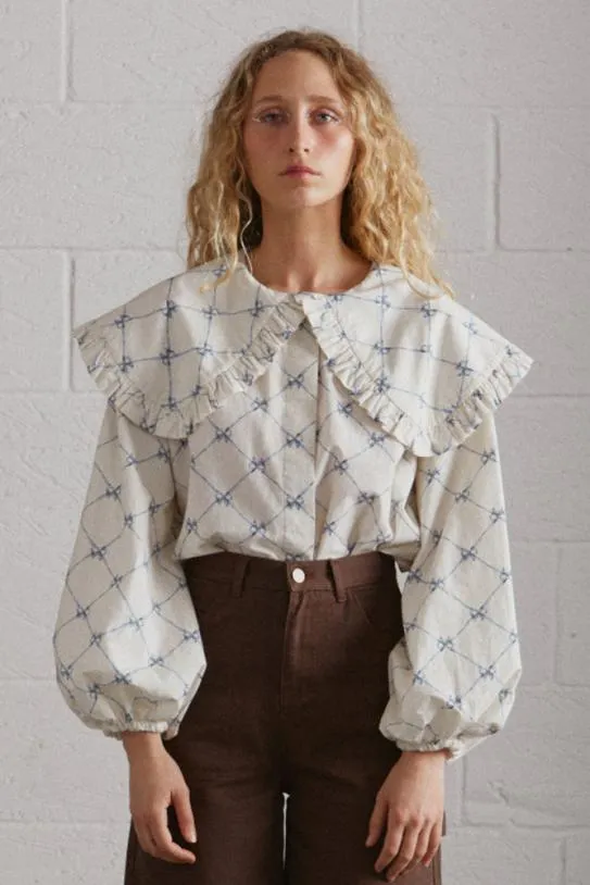 Tops Women Damson Madder Lola Blouse 8211 Bow Print