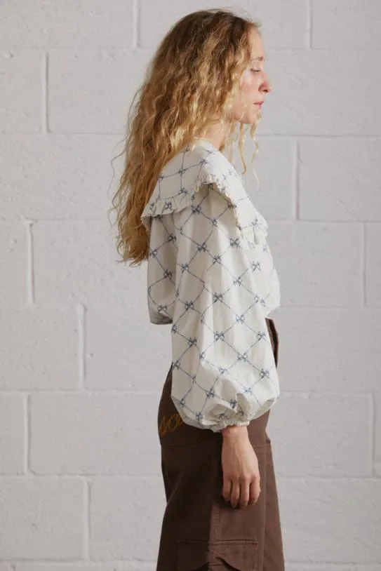Tops Women Damson Madder Lola Blouse 8211 Bow Print