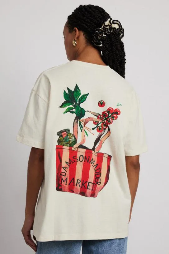 Tops Women Damson Madder Market Boyfriend Tee