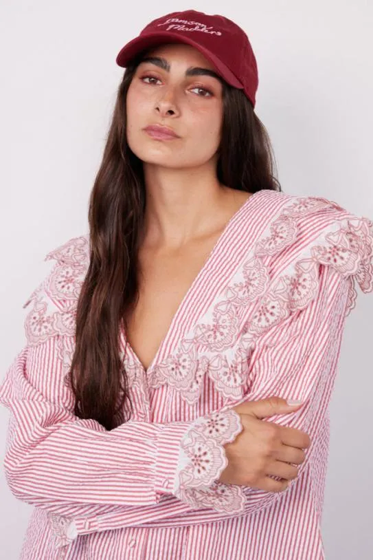 Tops Women Damson Madder Romilda Blouse 8211 Candy Stripe Broderie