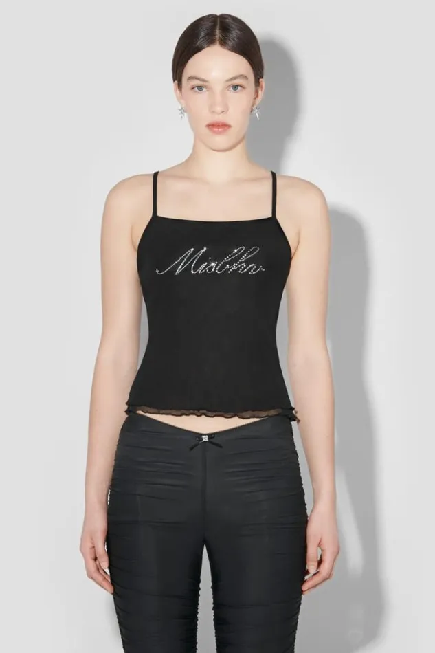 Tops Women MISBHV Crystal Mesh Tank Top Black
