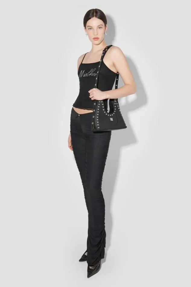Tops Women MISBHV Crystal Mesh Tank Top Black