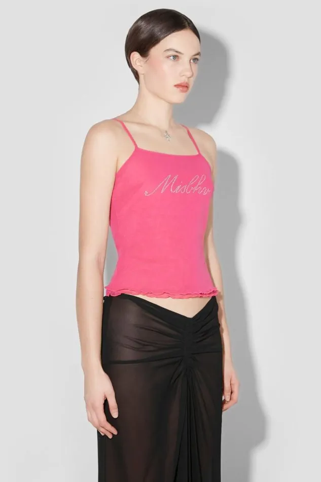 Tops Women MISBHV Crystal Mesh Tank Top Pink