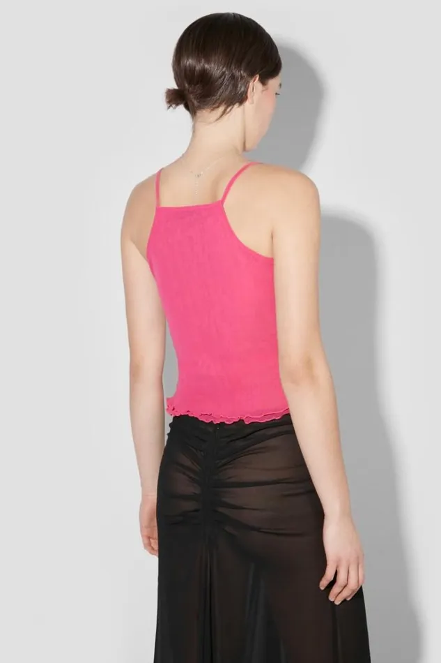 Tops Women MISBHV Crystal Mesh Tank Top Pink