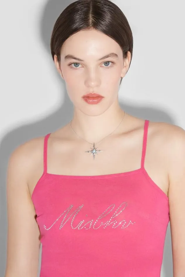 Tops Women MISBHV Crystal Mesh Tank Top Pink
