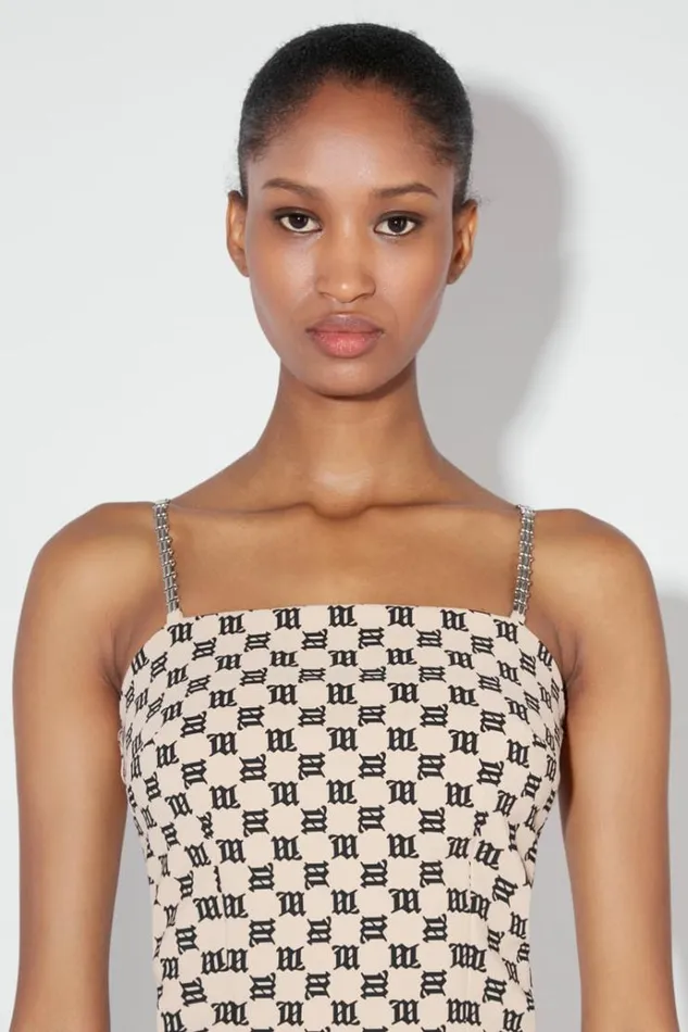 Tops Women MISBHV Monogram Spaghetti Top Beige
