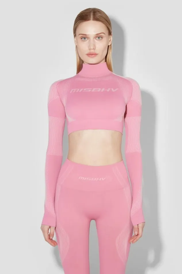 Tops Women MISBHV Sport Cropped Longsleeve Bubblegum