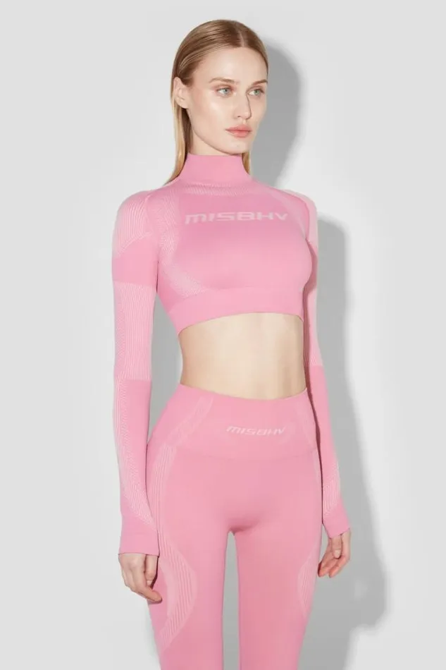 Tops Women MISBHV Sport Cropped Longsleeve Bubblegum