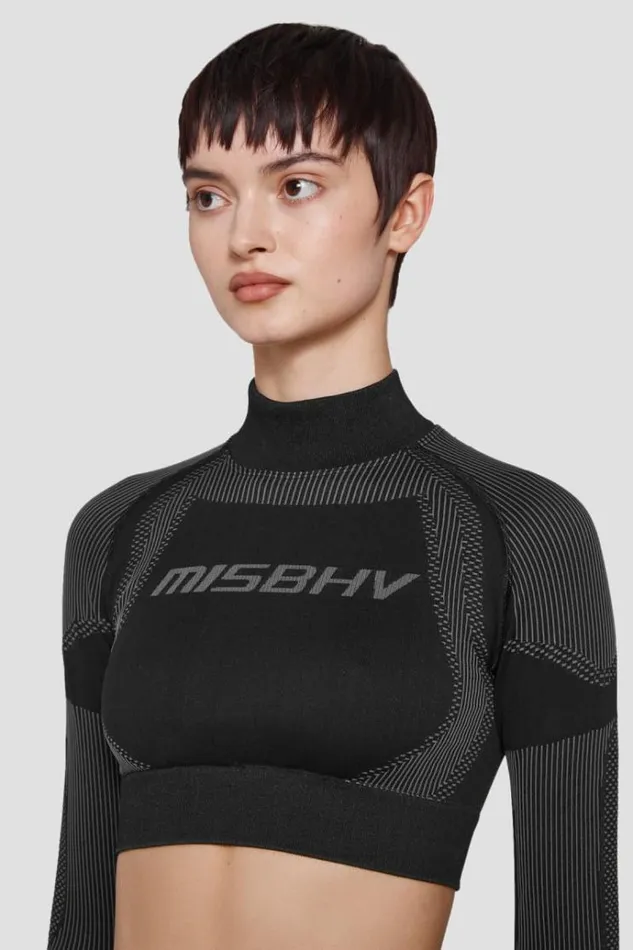 Tops Women MISBHV Sport Cropped Longsleeve Muted Black