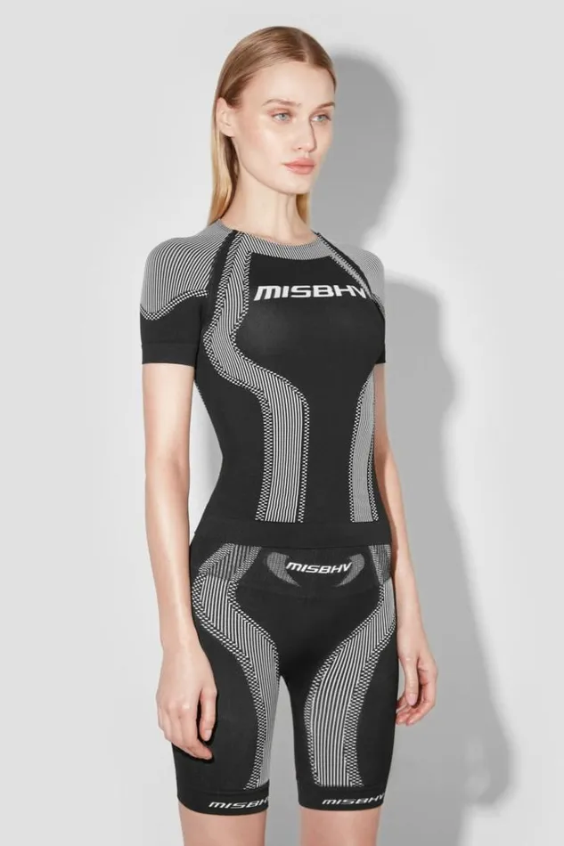Tops Women MISBHV Sport Tshirt Blackwhite