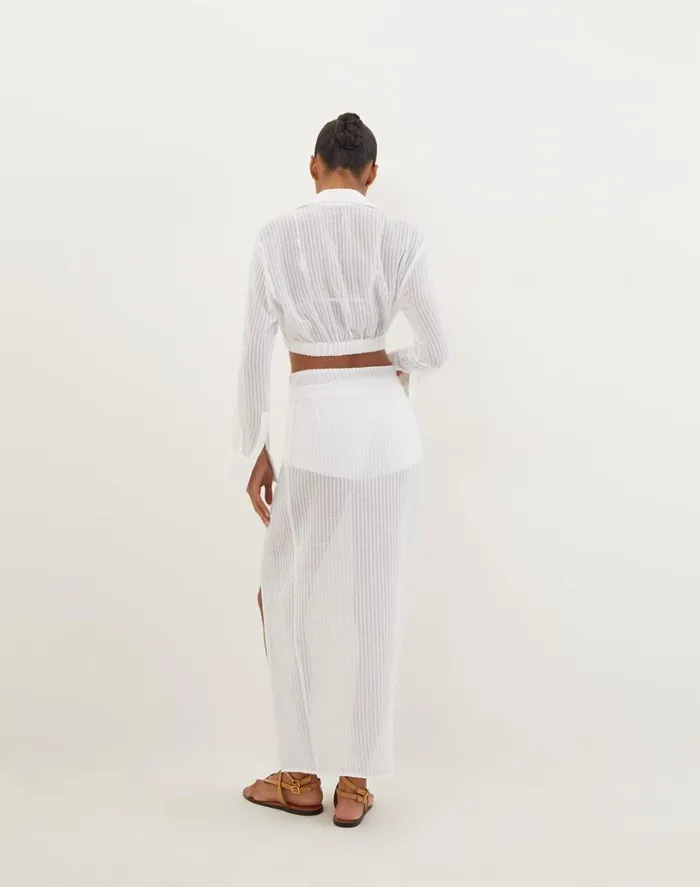 Tops Women ViX Paula Hermanny Alexia Detail Blouse 8211 Off White