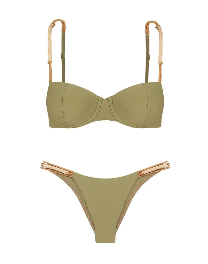 Tops Women ViX Paula Hermanny Brooke Mel Top 8211 Olivine
