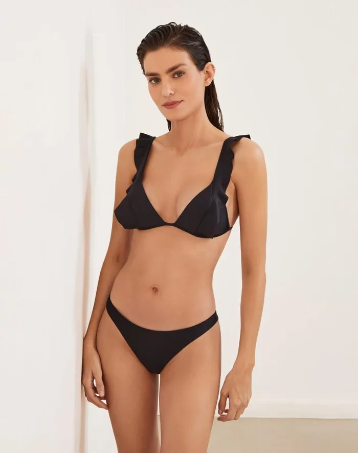 Tops Women ViX Paula Hermanny Chris Parallel Tri Top 8211 Black