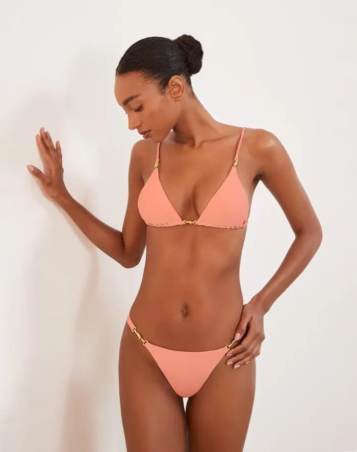 Tops Women ViX Paula Hermanny Cora Parallel Tri Top 8211 Peach